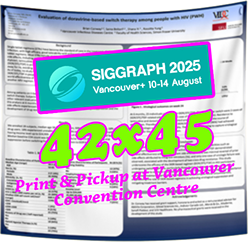 Cheapest SIGGRAPH 2025 Vancouver Fabric Research Poster - Pickup at Vancouver Convention Centre